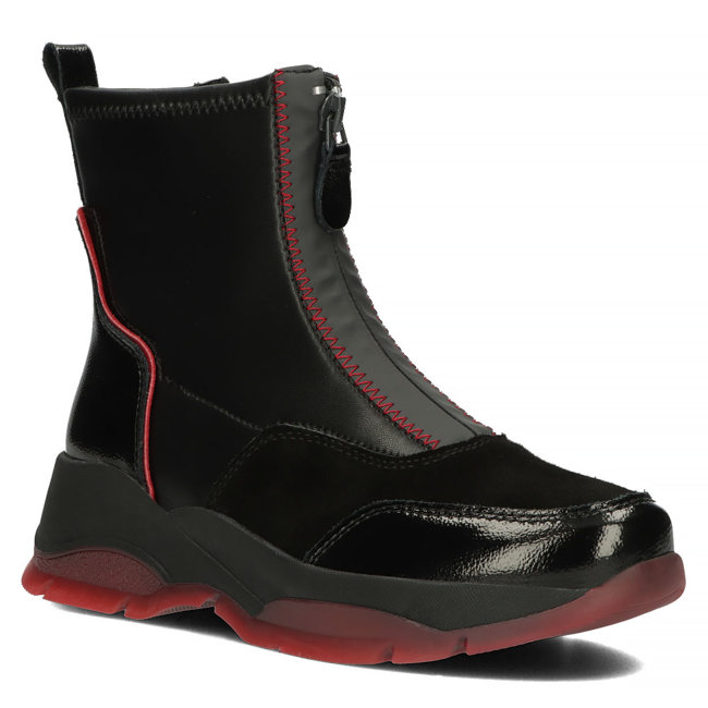 Černé kožené boty Filippo DBT4203/22 BK