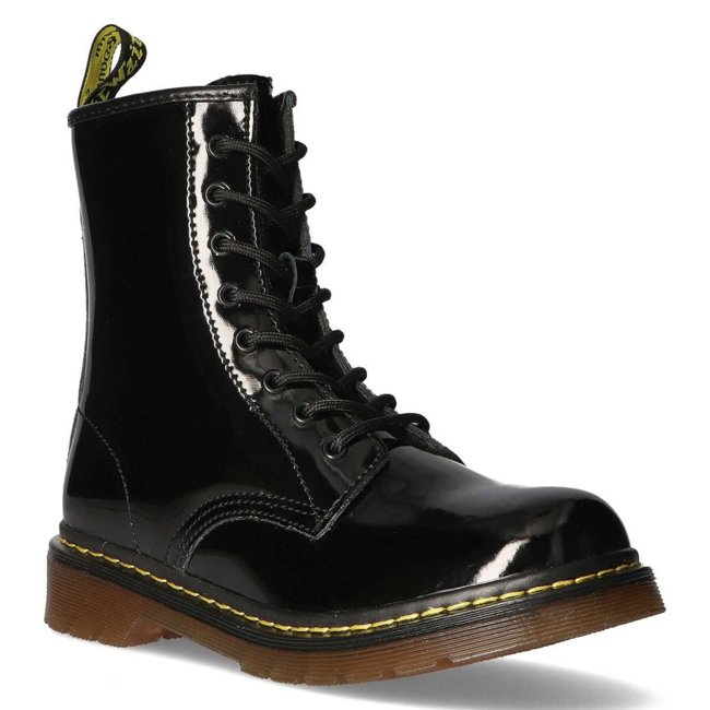 Kožené vysoké boty Filippo GL430/21 BK PAT černé