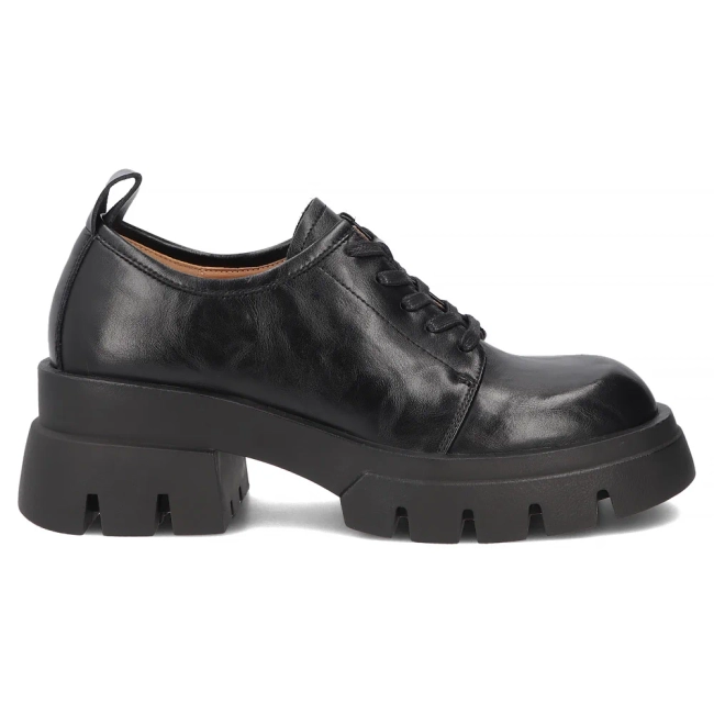 Černé kožené polobotky Filippo DP8156/26 BK