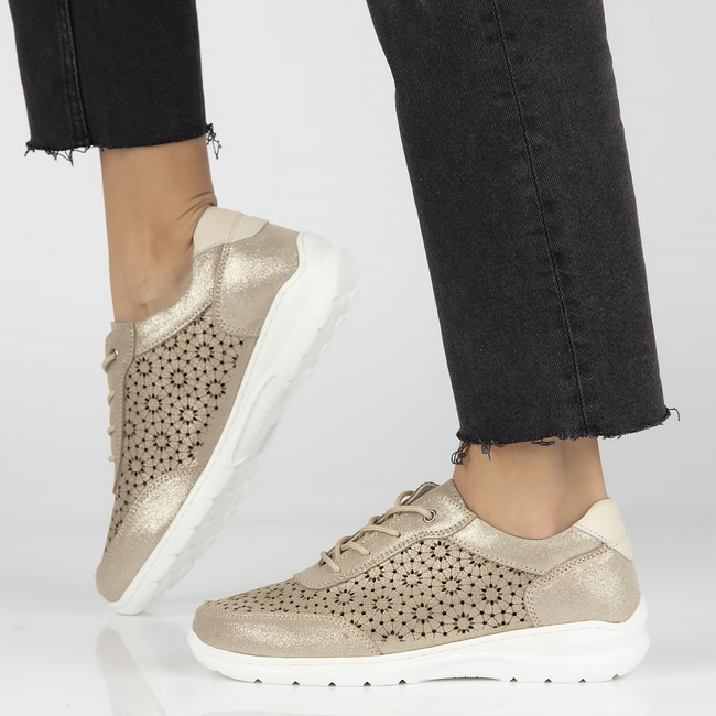 Zlaté kožené sneakersy Filippo DP4519/23 GO