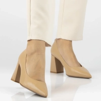 Béžové kožené polobotky Filippo DP7821/26 BE