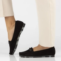 Černé kožené polobotky Filippo DP1202/24 BK