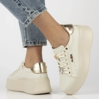 Béžové kožené sneakersy Filippo DP6790/25 BE