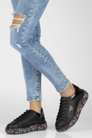 Černé kožené sneakersy Filippo DP4480/23 BK MLT