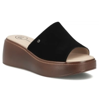 Černé kožené pantofle Filippo DK7798/26 BK