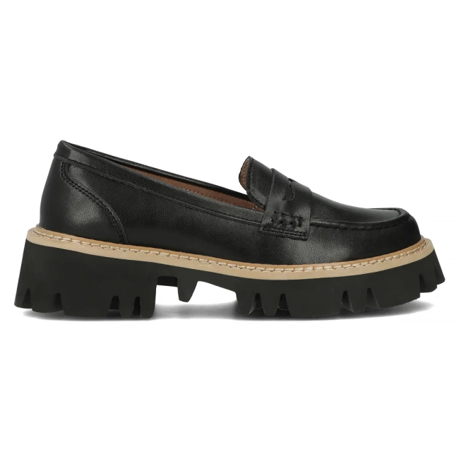 Černé kožené polobotky Filippo DP6088/24 BK