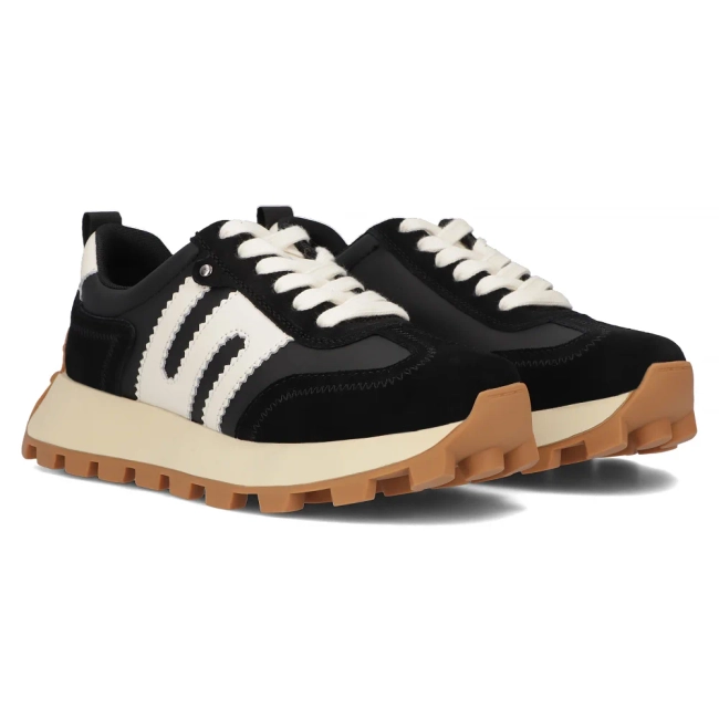 Černé kožené sneakersy Filippo DP6743/25 BK