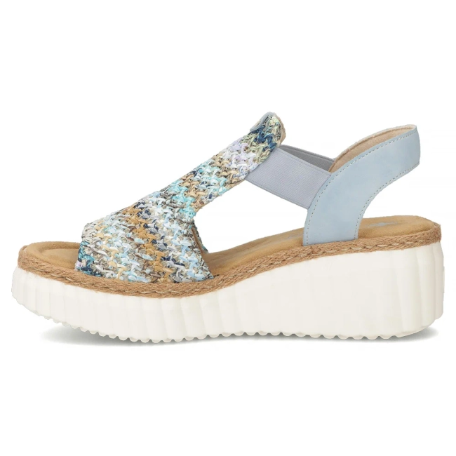 Růžové sandály Rieker 69172-91 multicolor