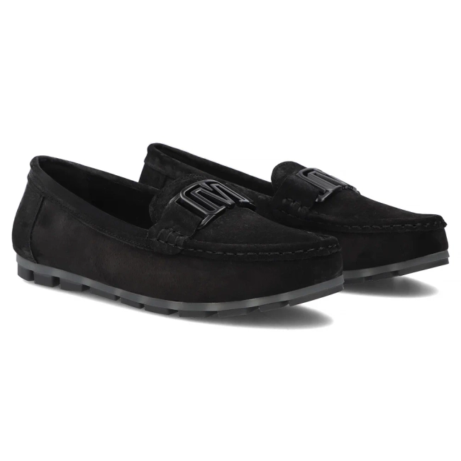 Černé kožené mokasíny Filippo DP3630/26 BK