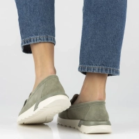 Khaki kožené mokasíny Filippo DP7528/26 KH