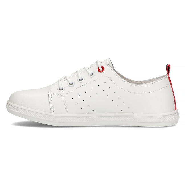 Bílé kožené polobotky Filippo DP3508/23 WH