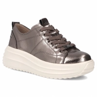 Gun metal kožené tenisky na platforme Filippo DP6795/25 GN