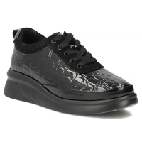 Černé kožené polobotky Filippo DP8097/26 BK