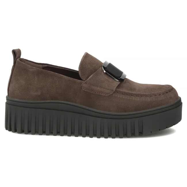 Hnědé kožené polobotky Filippo DP8269/26 D BR