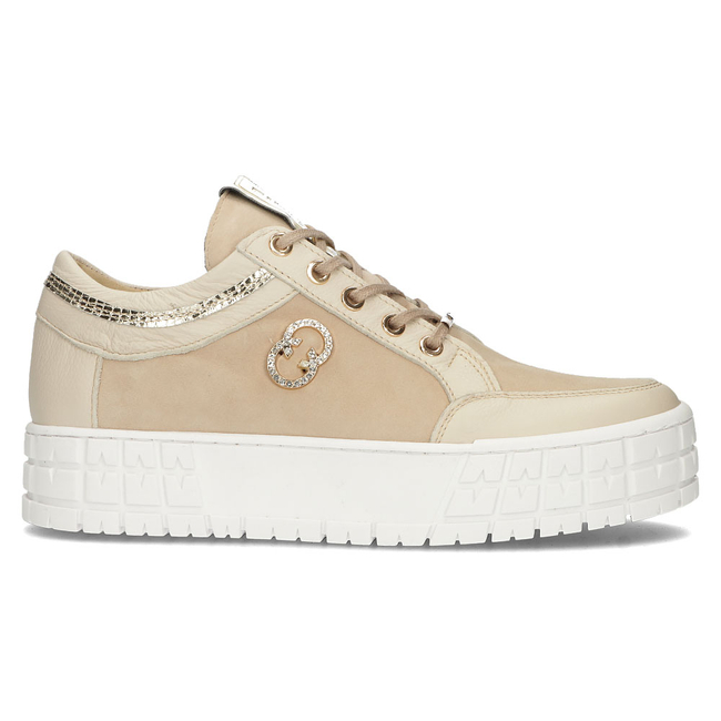 Kožené sneakersy Filippo 149 béžoé