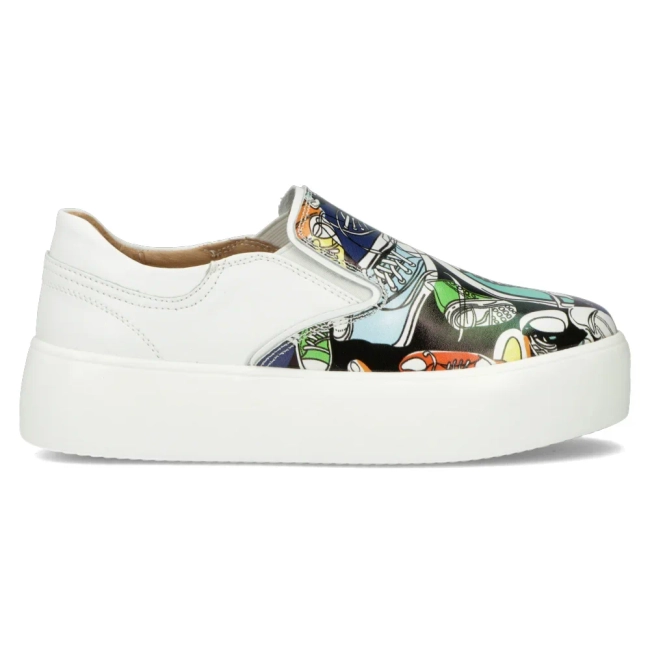 Bílé kožené polobotky Filippo DP6114/24 WH MLT