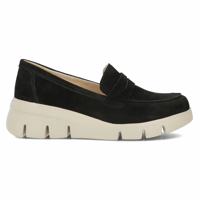 Černě kožené boty Filippo DP6248/24 BK BE