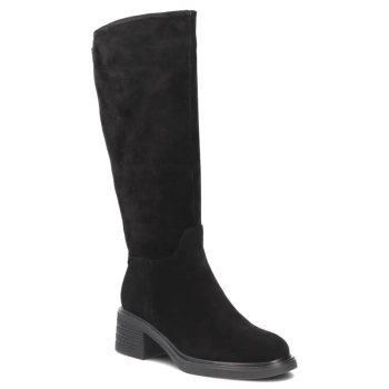 Černé kožené kozačky Filippo DKZ8002/26 BK