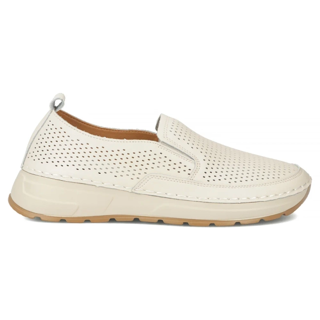 Béžové kožené polobotky Filippo DP7609/26 BE
