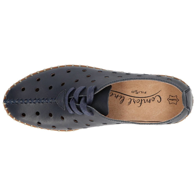 Tmavě modré kožené polobotky Filippo DP1230/20 NV