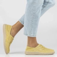 Žluté kožené polobotky Filippo DP7692/26 YL