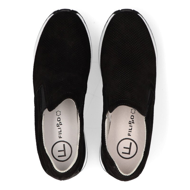 Kožené sneakersy Filippo DP1512/21 Bk černé