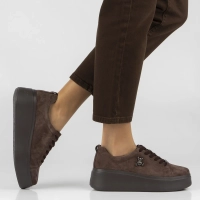 Hnědé kožené tenisky Filippo DP6246/26 D BR