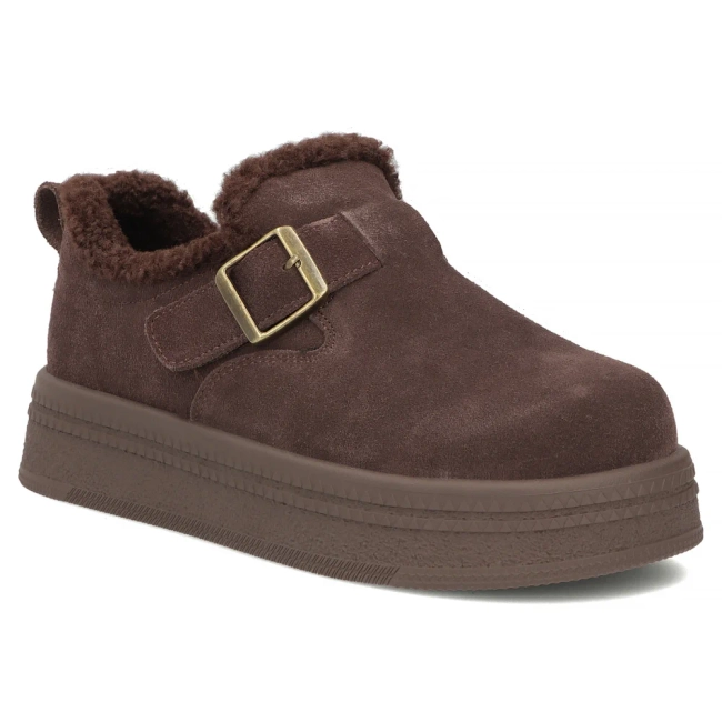 Tmavě hnědé kožené tenisky Filippo DP7946/26 D BR