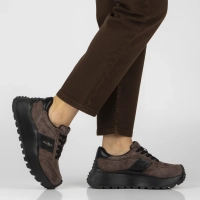 Tmavě hnědé kožené tenisky Filippo DP6785/26 D BR