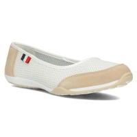 Bílé-béžové kožené polobotky Filippo DP142/24 WH BE