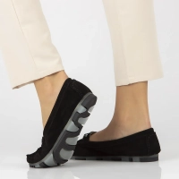 Černé kožené polobotky Filippo DP1202/24 BK