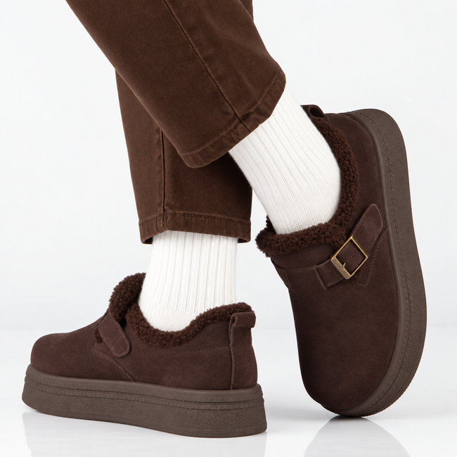 Tmavě hnědé kožené tenisky Filippo DP7946/26 D BR