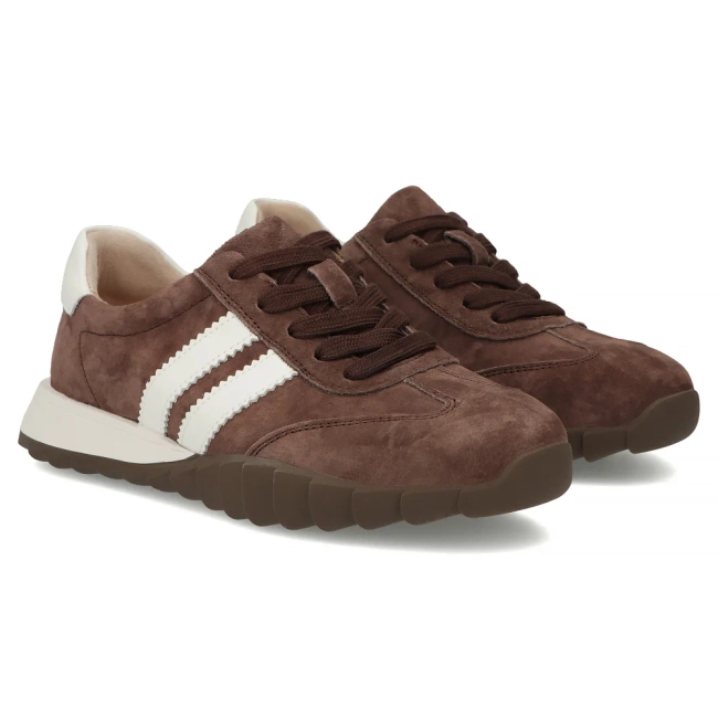 Hnědé kožené tenisky Filippo DP7534/26 D BR