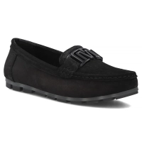 Černé kožené mokasíny Filippo DP3630/26 BK