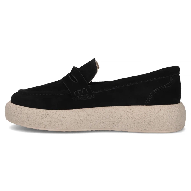Černé kožené mokasíny Filippo DP7566/26 BK