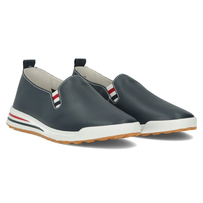 Modré kožené polobotky Filippo DP3510/24 NV