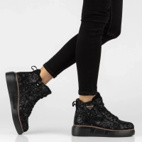 Šedé kožené kotníkové boty Filippo DBT6452/26 GR MLT