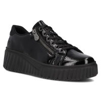 Černé kožené polobotky Rieker N2501-00