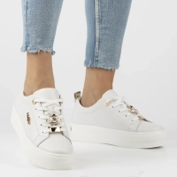 Bílé kožené polobotky Filippo DP3533/26 WH DI