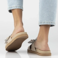 Béžové kožené pantofle Filippo DK7638/26 BE