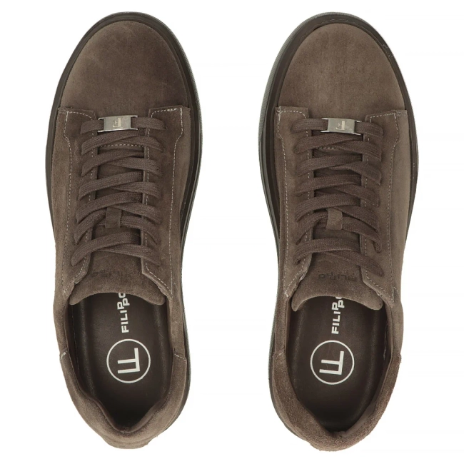 Taupe kožené tenisky Filippo MP8277/26 TP