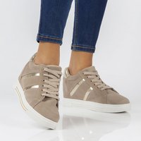 Béžové kožené sneakersy Filippo DP3549/22 BE