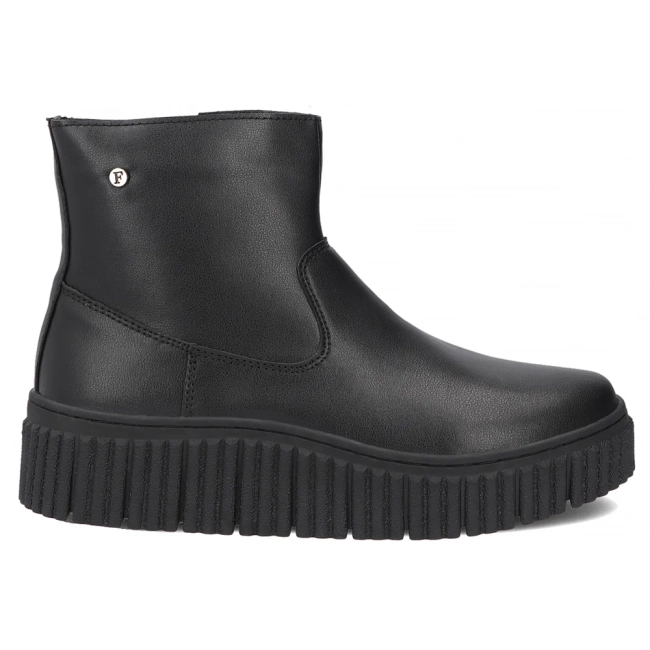 Černé kožené kotníkové boty Filippo DBT8336/26 BK