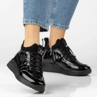 Černě kožené kotníkové boty Filippo DBT7168/26 BK CR
