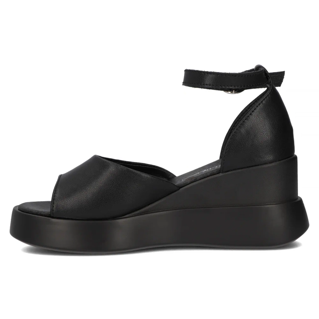 Černé kožené sandály Filippo DS6075/24 BK