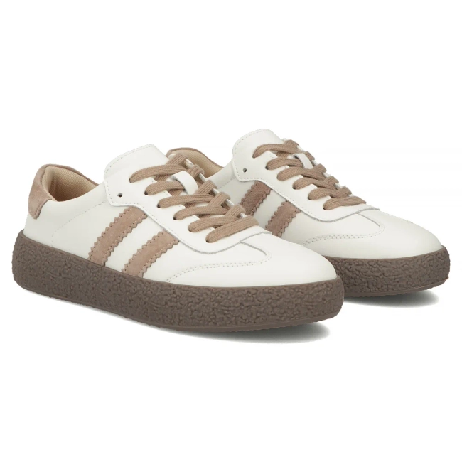 Bílé kožené tenisky Filippo DP7958/26 WH BE