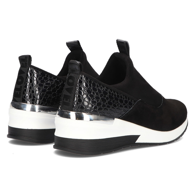 Černé kožené sneakersy Filippo DP1689/21 BK WH