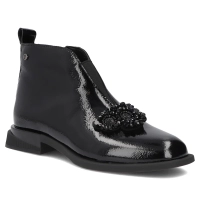Černé kožené kotníkové boty Filippo DBT7990/26 BK L