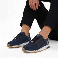 Tmavě modré kožené tenisky Filippo MSP7836/26 NV