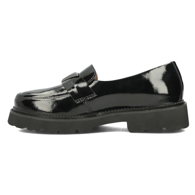 Černé kožené polobotky Filippo DP6166/24 BK L